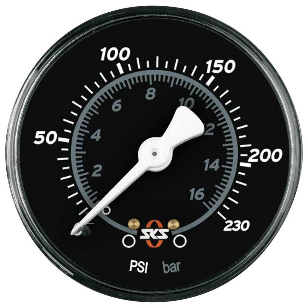 Sks Pumpdruckmessgerät 63 mm 230 psi schwarz