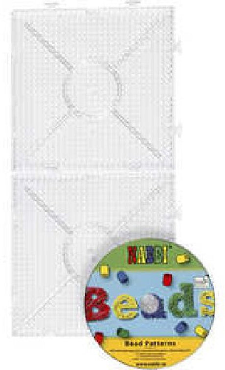 Nabbi Grundplatte Bügelperlen – Grundplatte – Bügelperlenformen – Bügelperlenbrett – Perlendesignplatte – großes Quadrat – 15 x 15 cm – Set mit 2 Stück