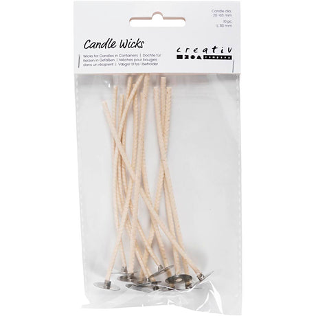 Creativ-Unternehmen https: www.cchobby.nl Dochte-für-Kerzen-im-Halter-geeignet-für-Halter-mit-einem-Durchmesser-von-20-65-mm-l-110-mm-Dicke-2-mm-10-Stück-1-Box