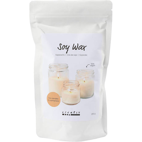 Creativ Company Sojawachs, für Kerzen im Glas, Creme, 250 gr 1 Box