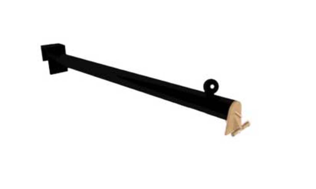 Konfektionshaken ohne Marke, gerade, mit Bolzen, 300 mm, RAL9005