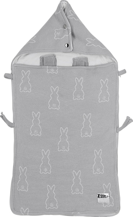Meyco Baby x Mrs.Keizer Kaninchenfußsack – Silber – 40 x 82 cm