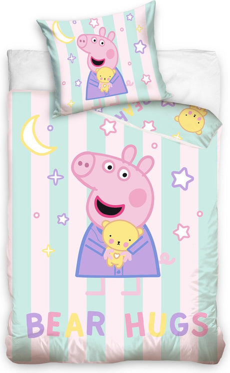 Peppa Wutz Babybettbezug Bärenumarmungen – 100 x 135 cm – Baumwolle