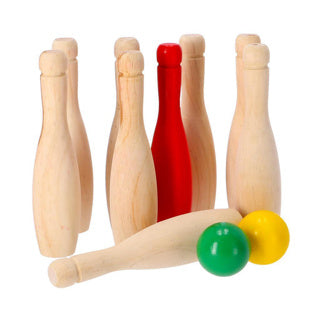 Alert Outdoor-Bowling-Set aus Holz
