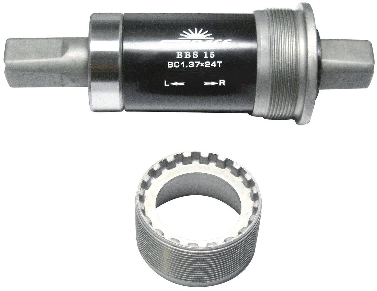 Sunrice Bottom Bracket Spieloos 118 mm Silber Schwarz