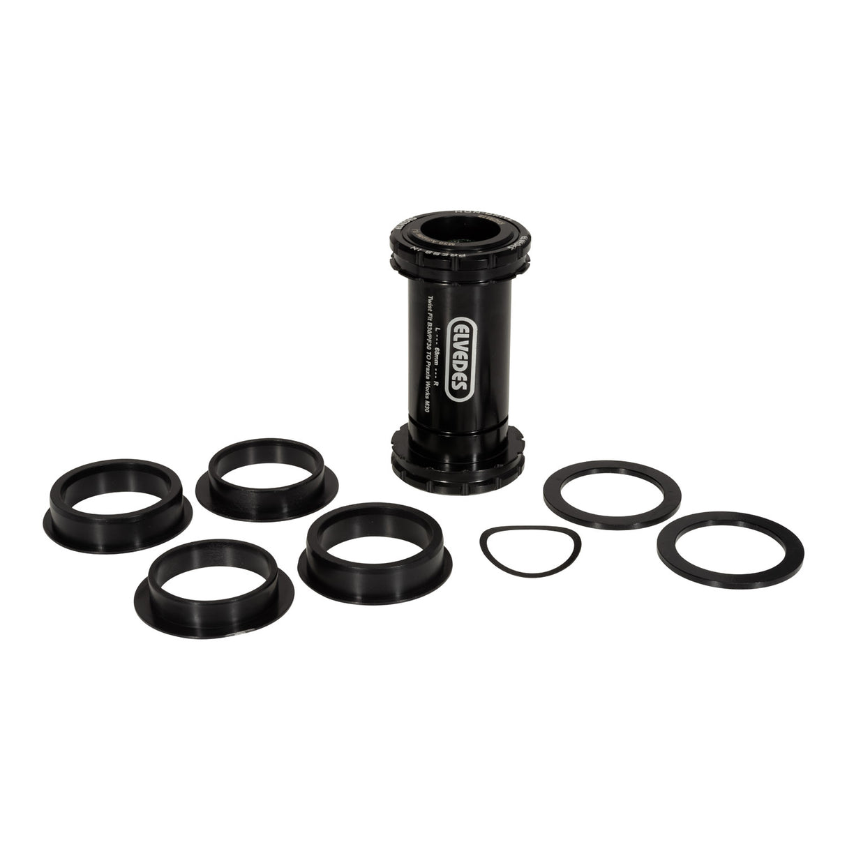 Elvedes Twist Fit Bottom Bracket pour BB30 PF30 Road Mtb 42 x 68-73 mm