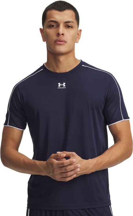 Under Armour UA M Challenger Train SS-Blu Herren-Sportshirt – Midnight Navy – Weiß