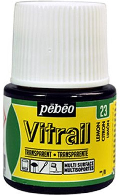 Pebeo Glasfarbe – 23 Zitrone – transparent – Vitrail – 45 ml