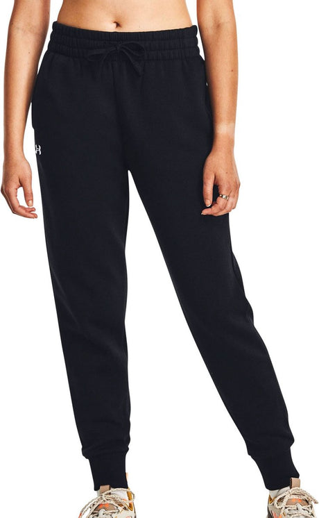 Under Armour UA Rival Fleece Jogger Damen Sporthose – Schwarz – Weiß