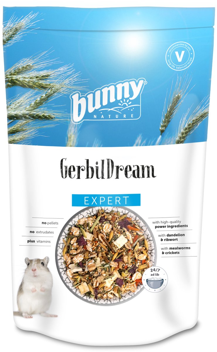 Bunny Nature Rennmäusefutter - gesundes Futter mit Mehlwürmern - 500g