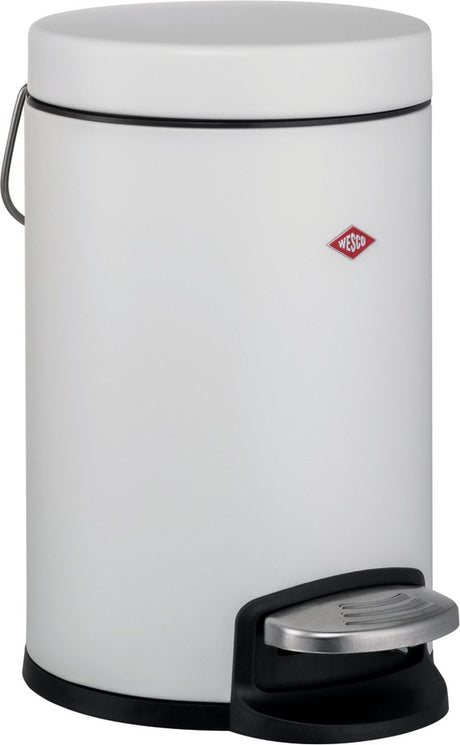 Wesco Kosmetik 133 Abfallbehälter | Treteimer | 3 Liter | Metall - mattweiß | Make-up-Abfallbehälter