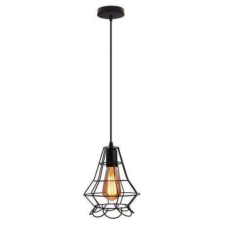 Homestyle Pro MK012-B Industrie-Hängelampe 19x22 cm aus schwarzem Metall