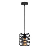 Homestyle Pro MK014-B Industrie-Hängelampe 16x19 cm aus schwarzem Metall
