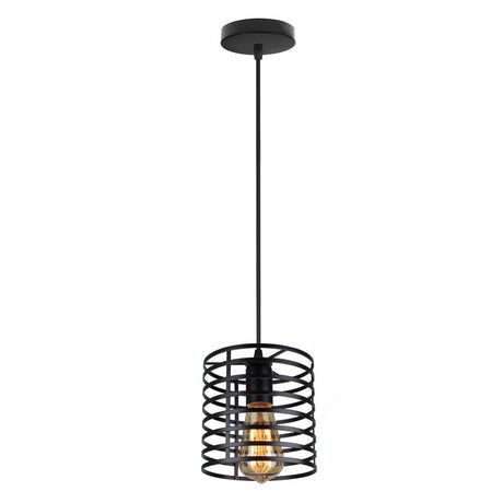 Homestyle Pro MK014-B Industrie-Hängelampe 16x19 cm aus schwarzem Metall