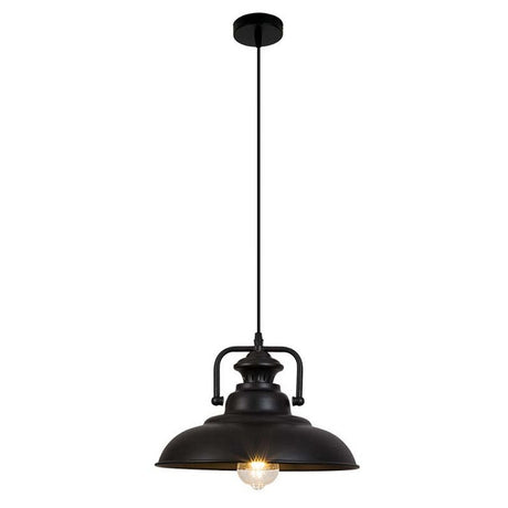 Homestyle Pro MK103-BB Industrie-Hängelampe 38 x 21 cm, schwarzes Metall