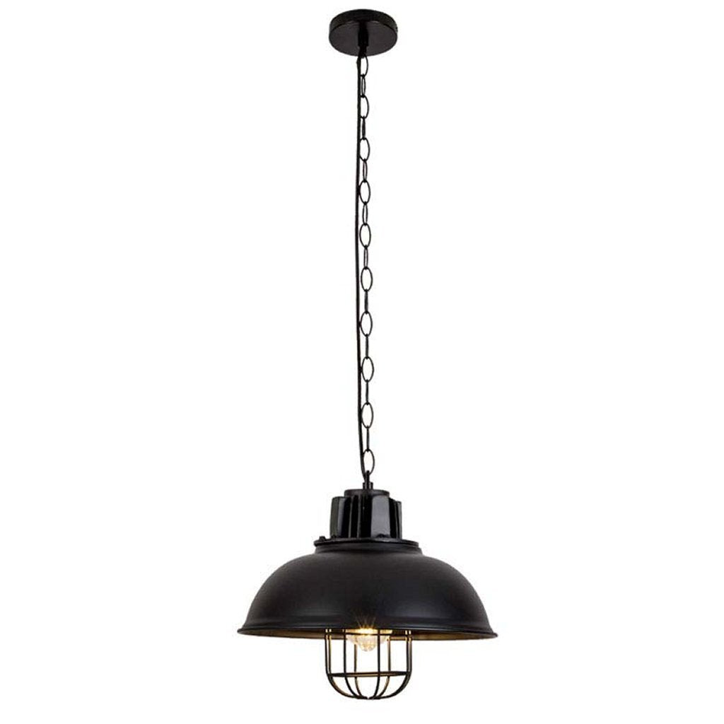 Homestyle Pro MK107-BB Industrie-Hängelampe 33 x 26 cm, schwarzes Metall