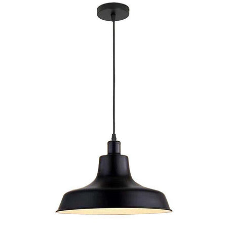 Homestyle Pro MK111-BB Industrie-Hängelampe 36 x 22 cm, schwarzes Metall