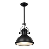 Homestyle Pro MK102-WB Industrielle Hängelampe 32x35 cm Schwarz-Weiß-Metall