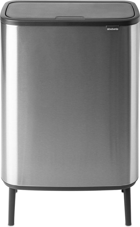 Brabantia Bo Touch Bin Hi Abfallbehälter – 60 Liter – 1 Fach – mattierter Stahl, fingerabdrucksicher