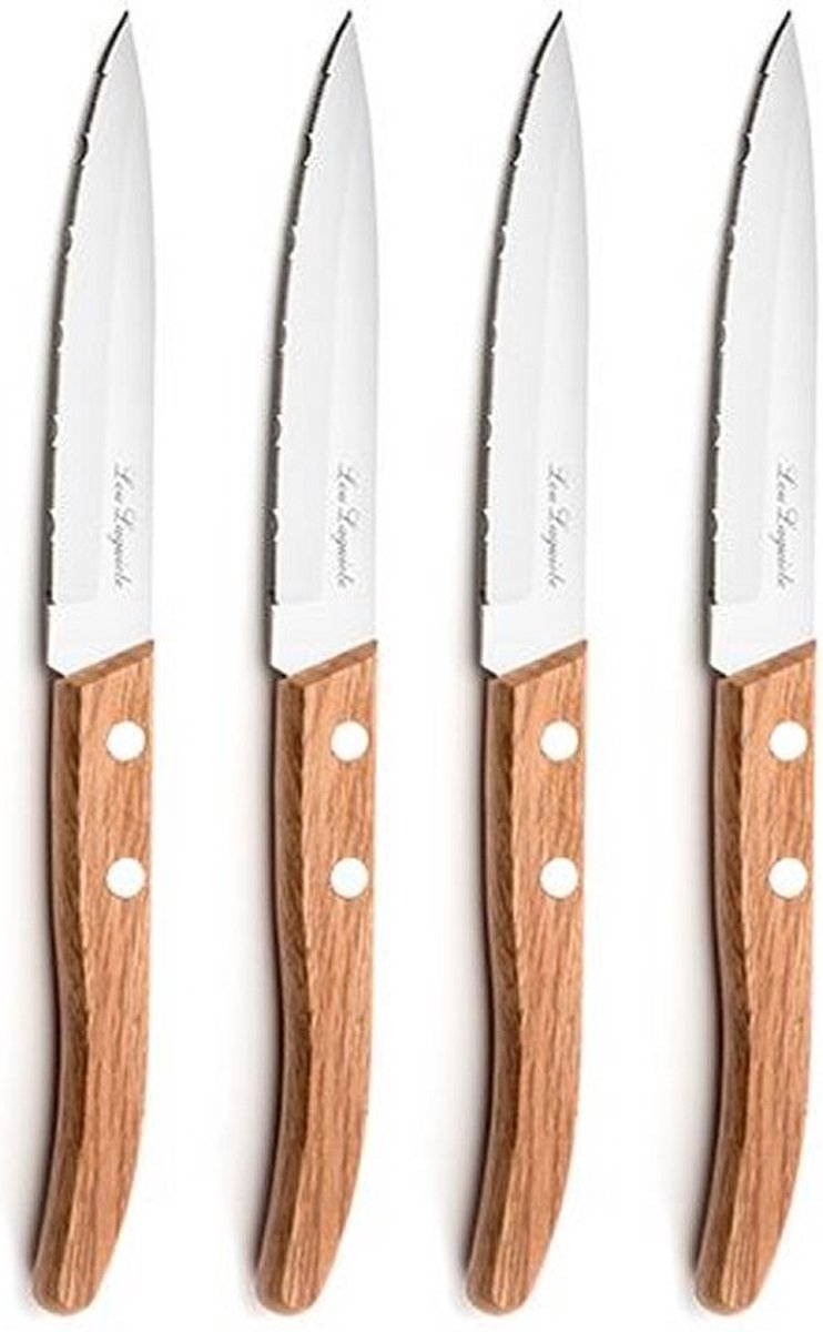 Lou Laguiole Lou Laguiole Forest Steakmesser 4 Stück Holz Edelstahl