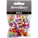 Creativ Company Round Letter Perlen verschiedene Farben, 25 Gramm