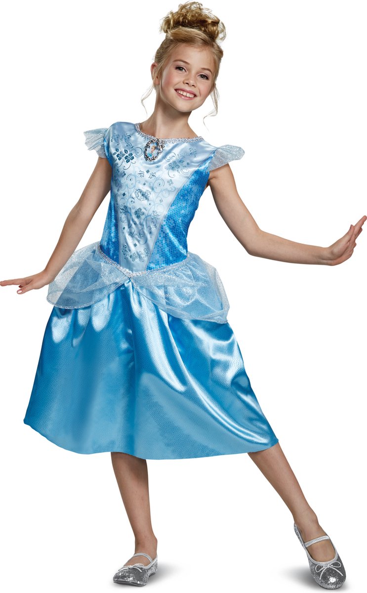 Disney-Prinzessin-Verkleidung – Aschenputtel, Aschenputtel-Klassiker, Größe XS (3–4 Jahre), Mädchen