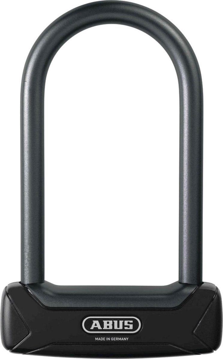 Abus Bügelschloss Granit Plus 640 135HB230 + TexkF-Halterung – extra leichtes Fahrradschloss mit rundem Bügel – Sicherheitsstufe 12 – Schwarz