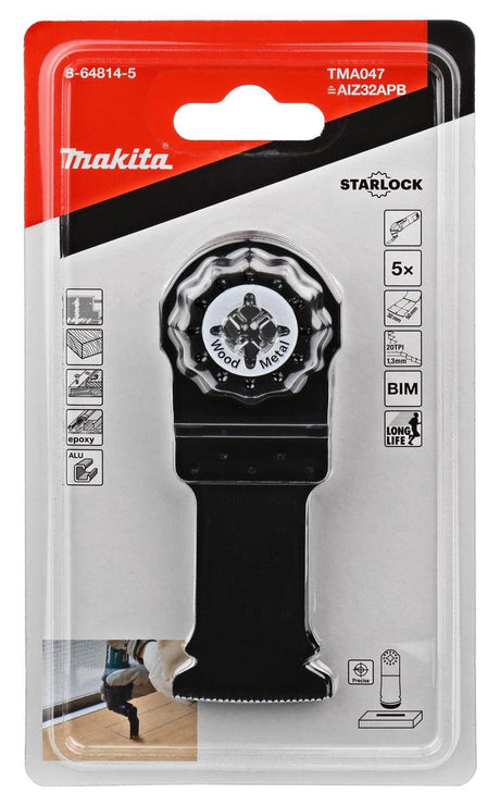 Makita Zubehör Tauchsägeblatt 32 mm Holz Metall (5 Stück) – B-64814-5 – B-64814-5