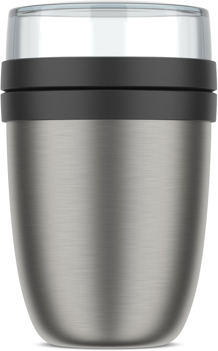 Mepal Lunchpot Ellipse - isoliert - Nordic Black - 500 ml + 200 ml