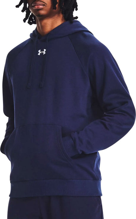 Under Armour UA Rival Fleece Hoodie Herren Sportpullover – Marine – Weiß