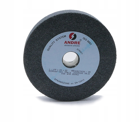 Andre vlak slijpwiel 125mm x 20mm x 20mm 98c60k7vc01-35 zwart type 1