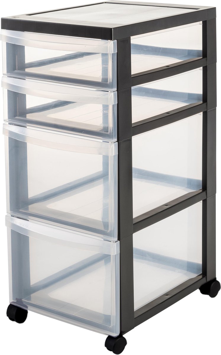Iris Kommode 2x15l 2x7,5l 39x29x62 cm mit Rollen