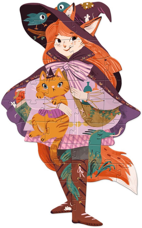 Djeco Puzzle Lily la Sorcière – magisches Kinderpuzzle 36 Teile.