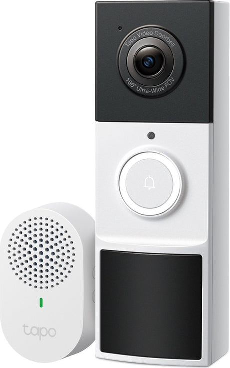 Tp-Link Tapo D210 kabellose Video-Türklingel mit Akku – inklusive Glockenspiel – 2K-Video – ohne Abonnement – IP65 – intelligente Türklingel