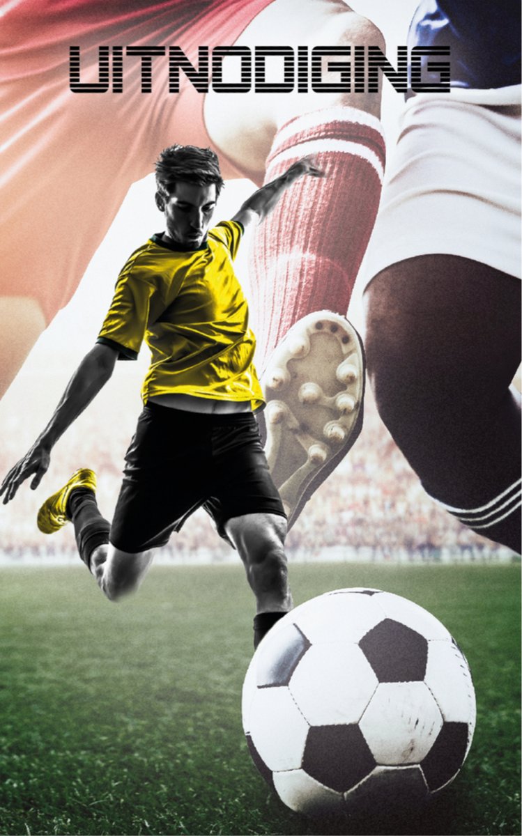 Fußball-Einladungen, 6 Stück.