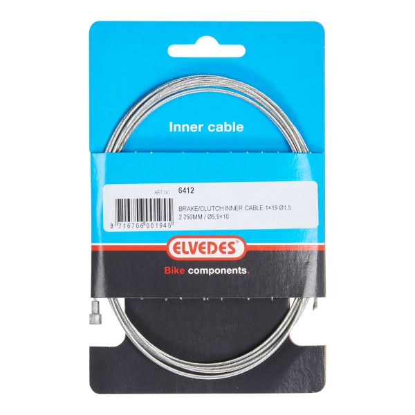 Elvedes Bremsinnenzug 2250 mm verzinktes Gewinde ø1,5 mm V-Nippel (auf Karte)