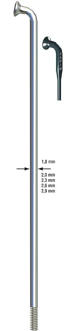 Sapim Speichenführer Speichenführer Edelstahl 2x184mm b