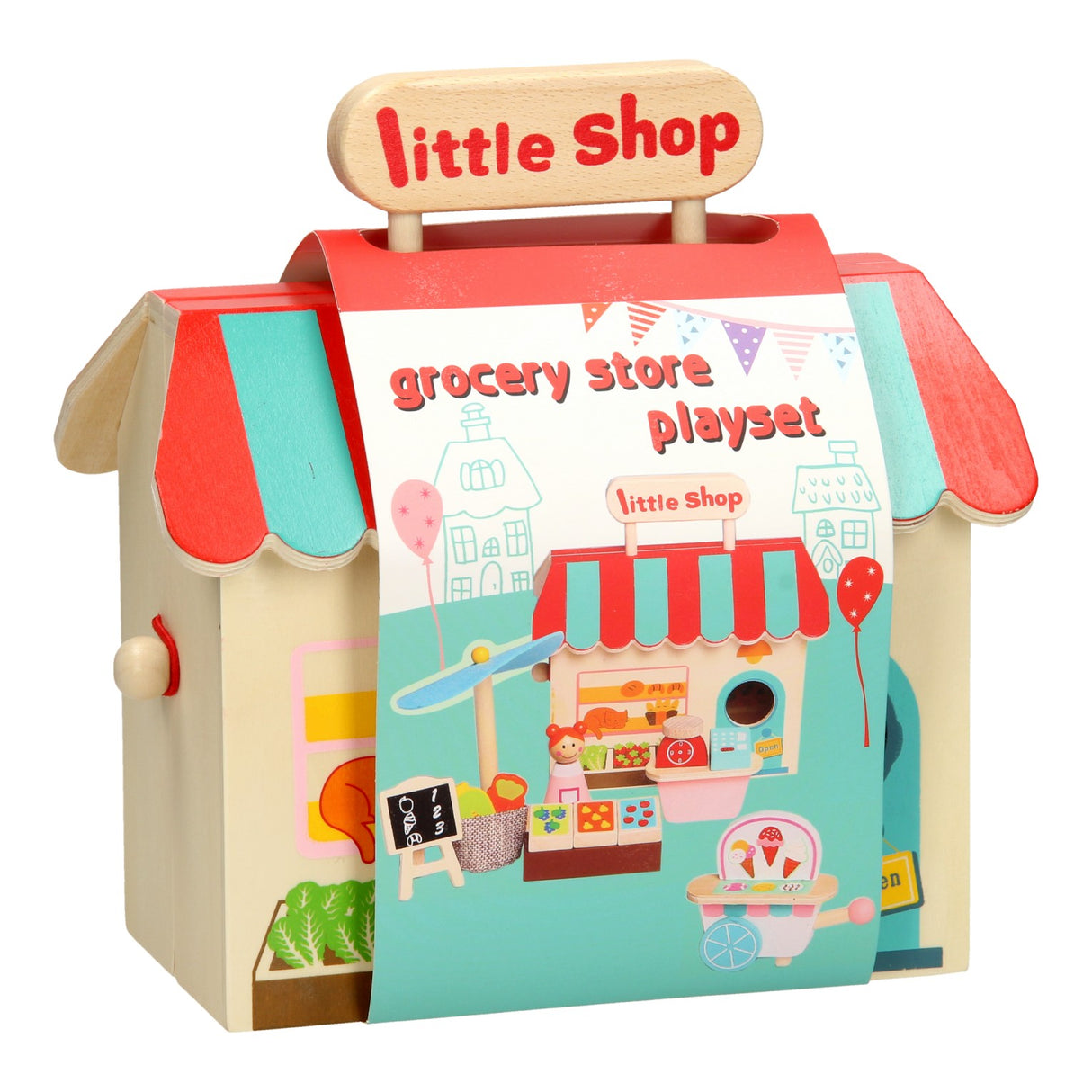 Portable Supermarché Play Set Holz