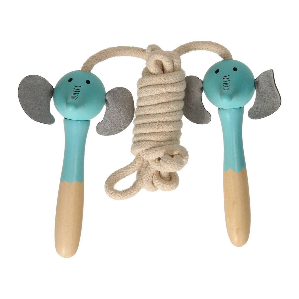 wooden jumping rope animal elephant