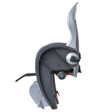 Polisport Kindersitz hinten Wallaby-Evo Deluxe – Dunkelgrau Silber – mit Rahmenmontage (ff)