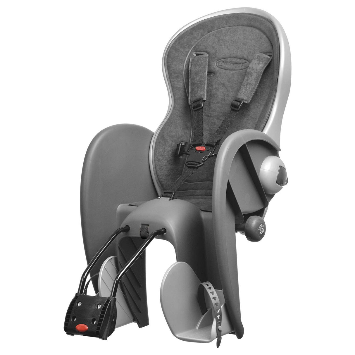 Polisport Child Seat za Wallaby-Evo Deluxe tmavě šedý stříbrný s rámovým sestavou (FF)