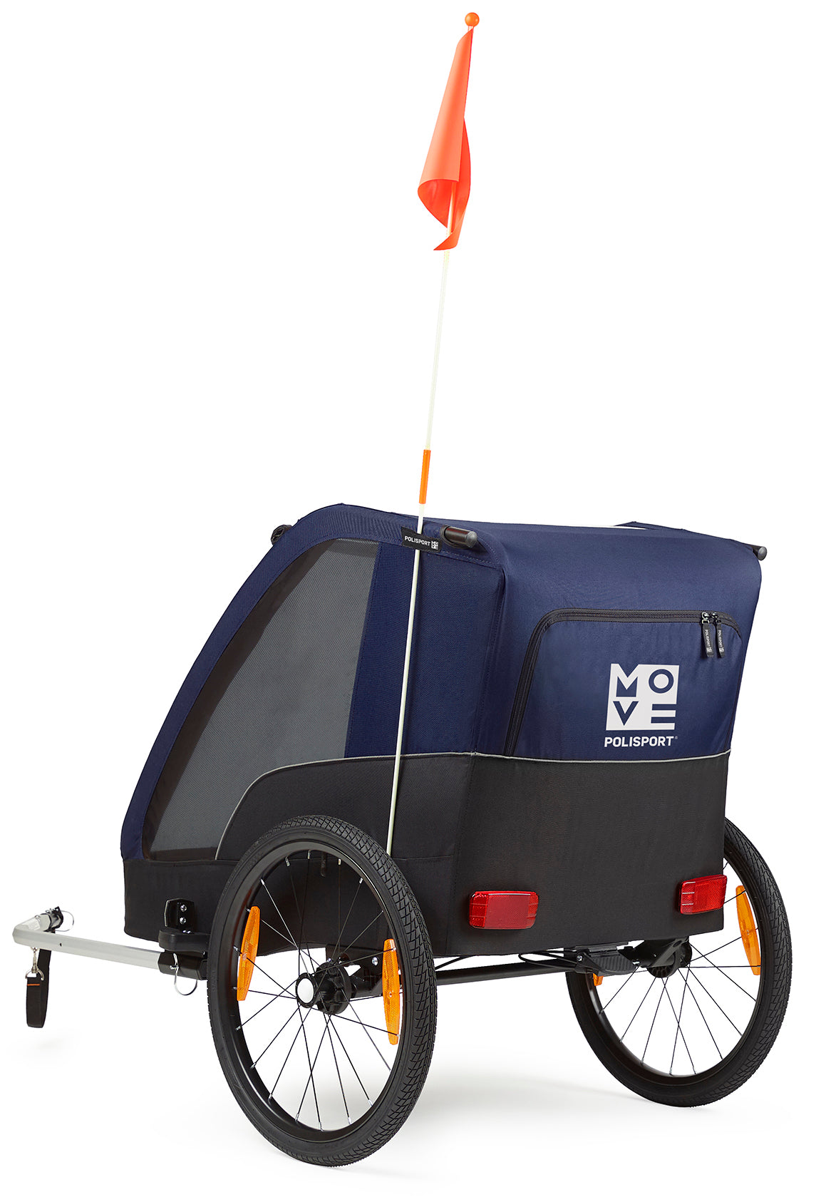 Trailer pour enfants Polisport sans kit de marche bleu gris