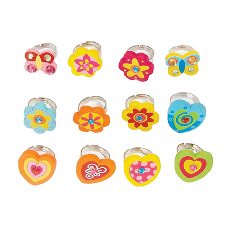 Fleurige houten ring