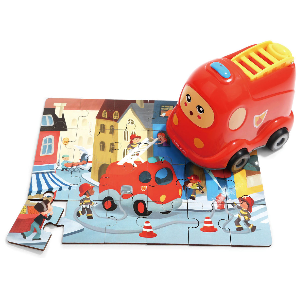 Topbright Woods Jigsaw Puzzle med Fire Truck, 24st.