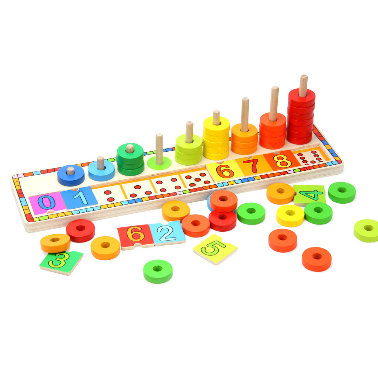 Topbright Wooden Learning Play Pierścienie, 56DLG.