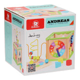 Topbright Wooden Activity Cube 5in1