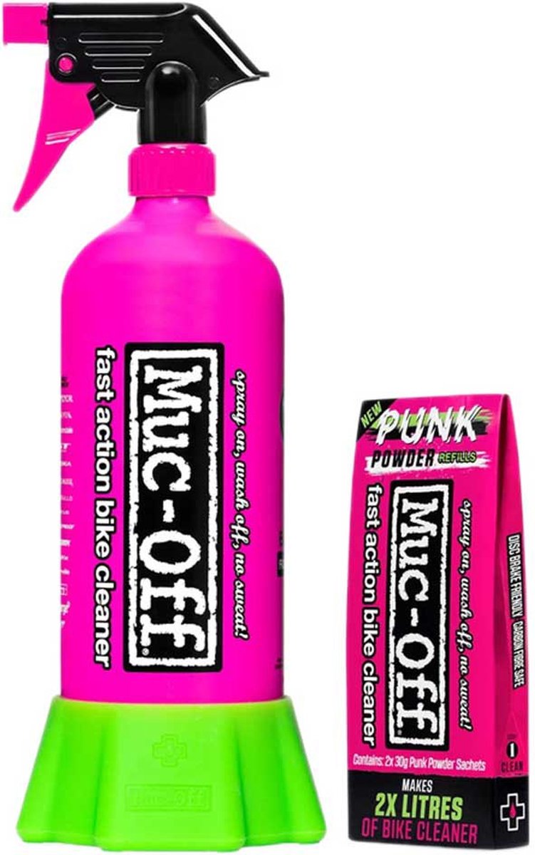 Muc-off Bottle for Life Bundle + 4er-Pack Punk-Pulver