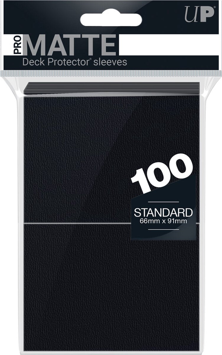 Ultrapro 100 standard pro-matte deck protector sleeves (zwart)