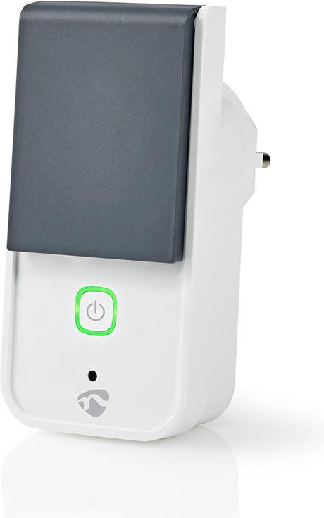 Nedis Smartlife Smart Plug – WLAN – IP44 – Energiezähler – 3680 W – geerdeter Stecker Typ F (CEE 7 7) – -30–40 °C – Android iOS – Grauweiß – 1 Stück