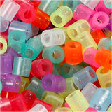 Nabbi-Perlen zum Aufbügeln, Größe 5 x 5 mm, Lochgröße 2,5 mm, mittel, Glitzerfarben, 5000 Div. 1 Eimer